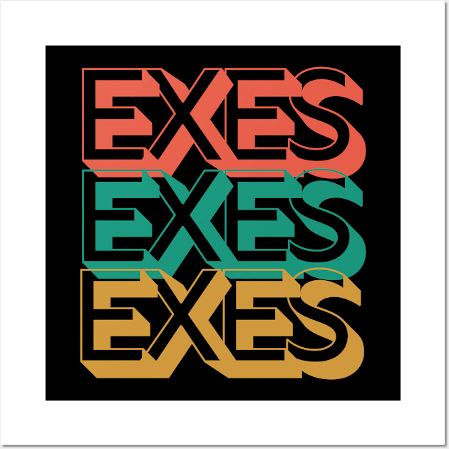 Retro Exes Wall Art by Rev Store